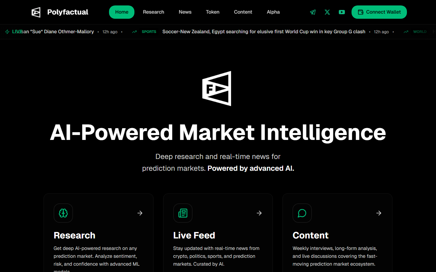 Polyfactual prediction market news and research page